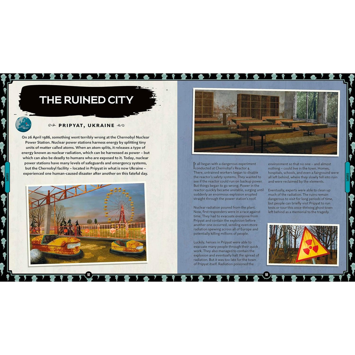 Sample pages (2) from 'Lonely Planet Kids Atlas of Spooky Places' by Paige Towler and Maria Brzozowska - children's hardcover