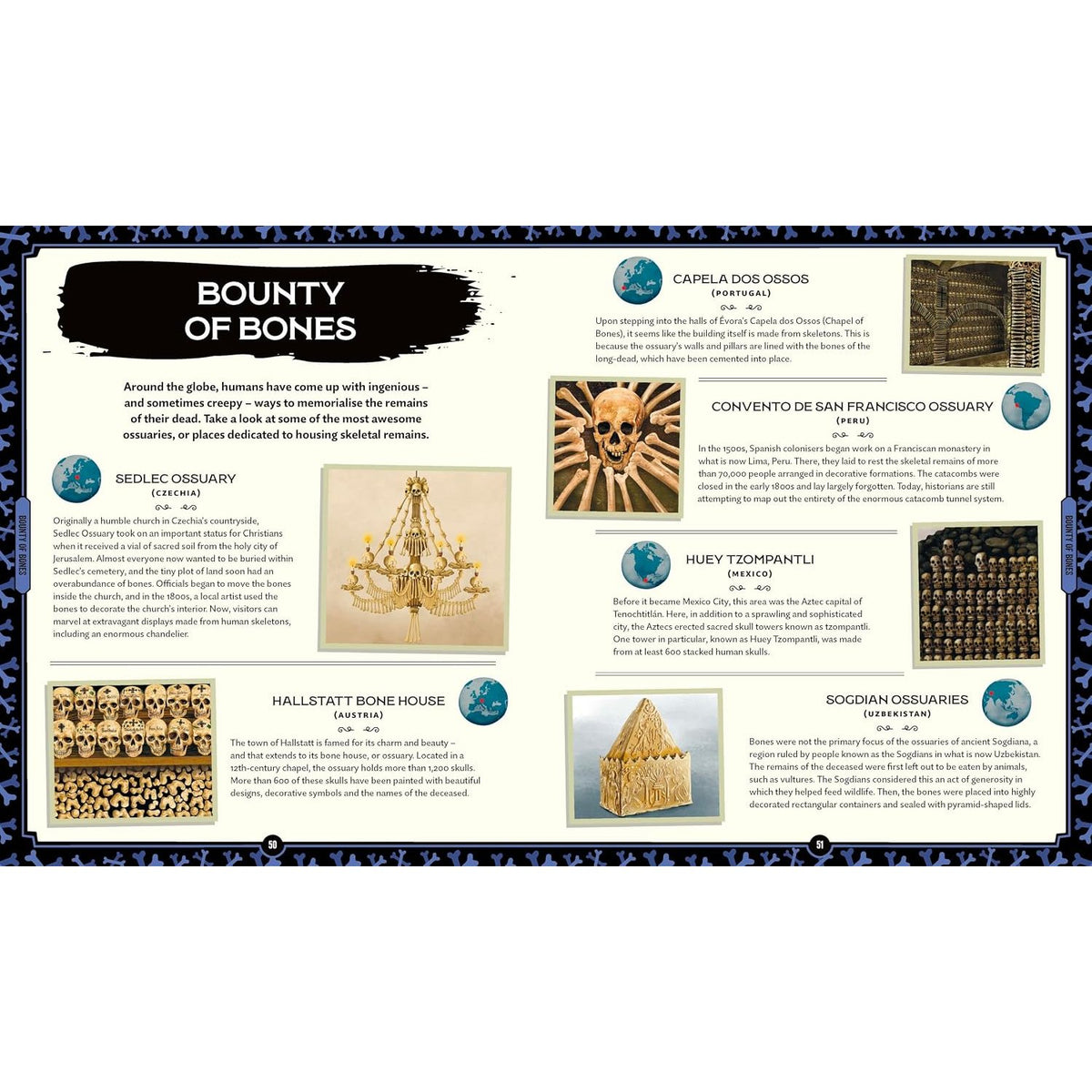 Sample pages (3) from 'Lonely Planet Kids Atlas of Spooky Places' by Paige Towler and Maria Brzozowska - children's hardcover