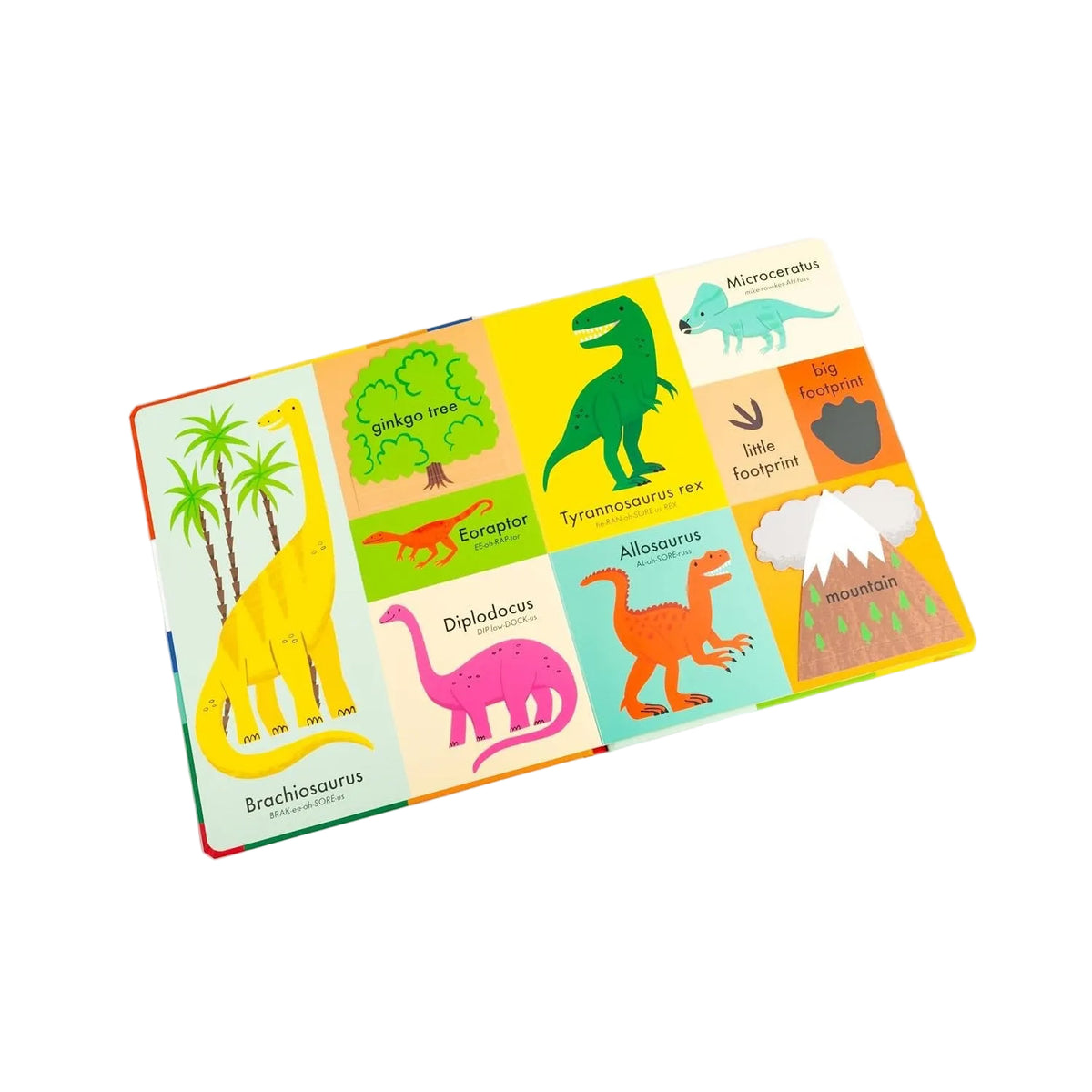 Sample pages (6) from '100 First Words: Dinosaurs' by Edward Underwood - toddler board book
