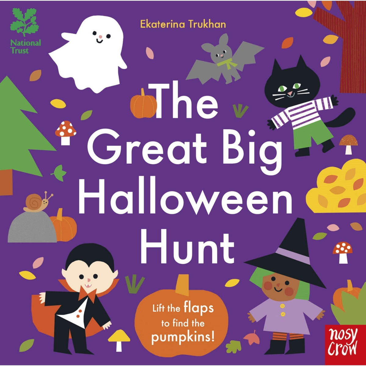 Toddler board book cover: 'National Trust: The Great Big Halloween Hunt' by Ekaterina Trukhan