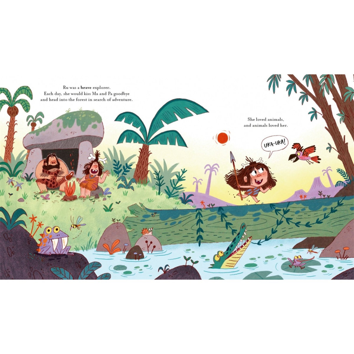 Sample pages (3) from 'Cave Girl' by Ana Duna - preschool paperback