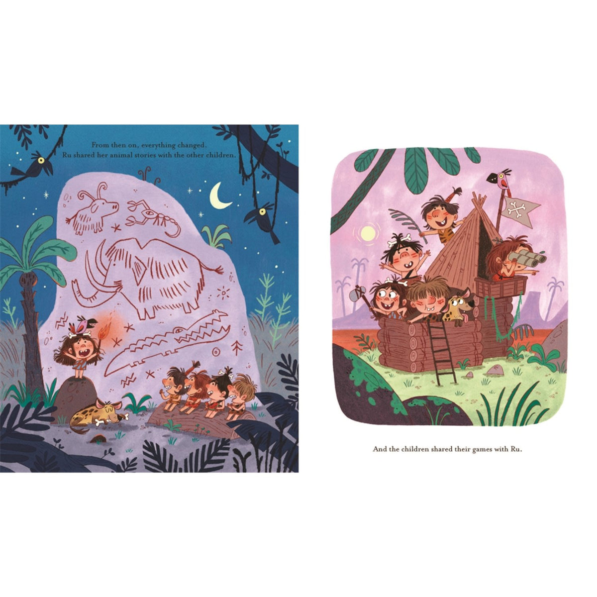 Sample pages (11) from 'Cave Girl' by Ana Duna - preschool paperback