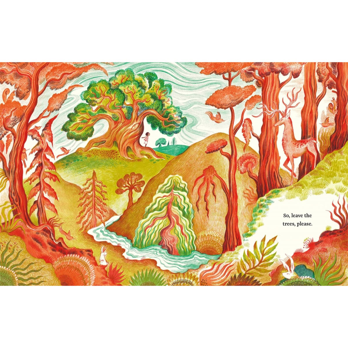 Sample pages (5) from 'Leave the Trees, Please - Highly …' by Benjamin Zephaniah and Melissa Castrillón - preschool paperback