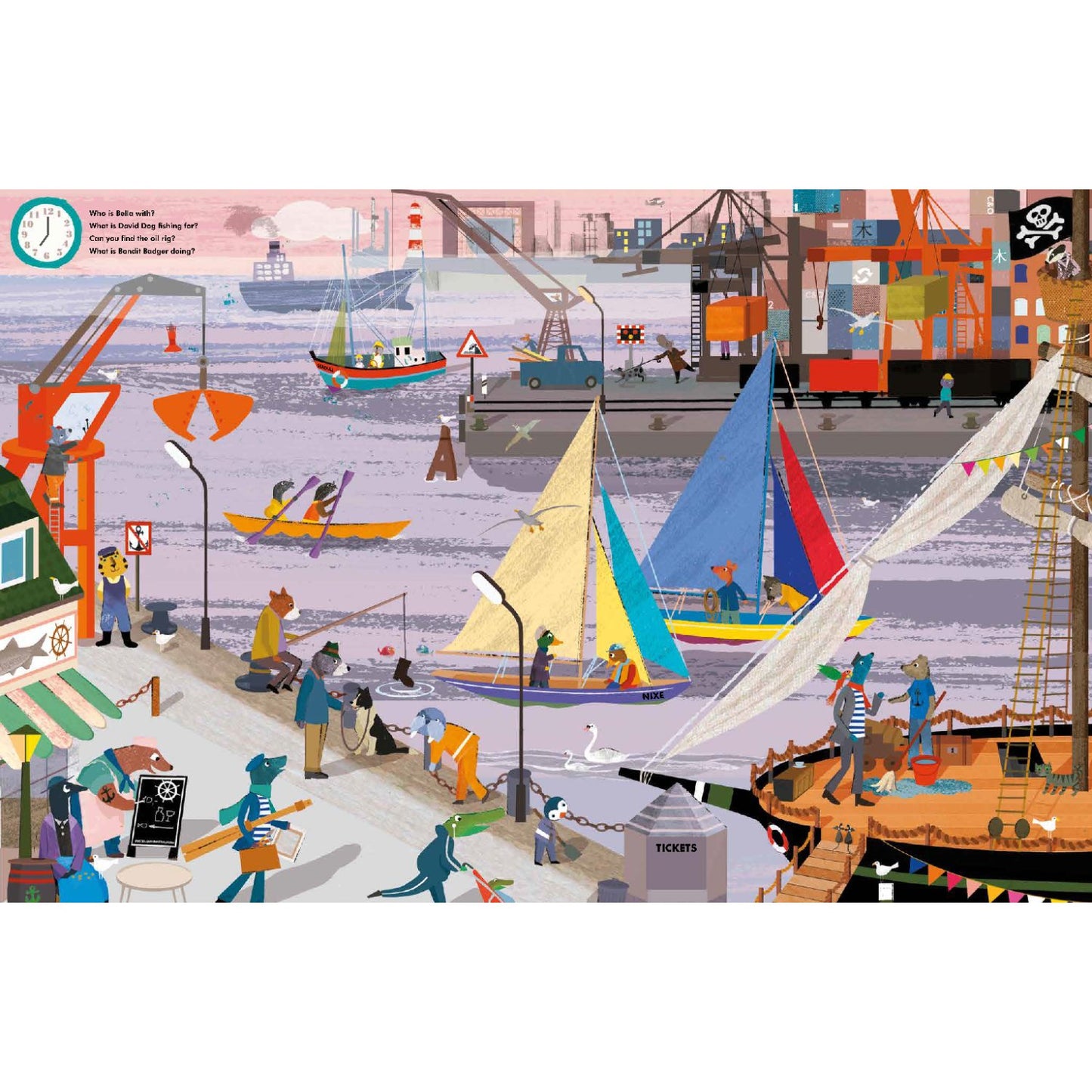 Day at Fluffyville Port - A Look and Find Book | Board Book | Children’s Activity Book