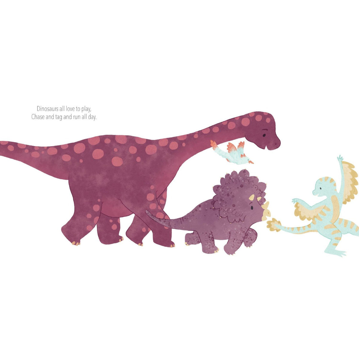 Sample pages (2) from 'Nighty Night, Dinos' by Deborah Holt Williams and Anna Doherty - preschool hardcover