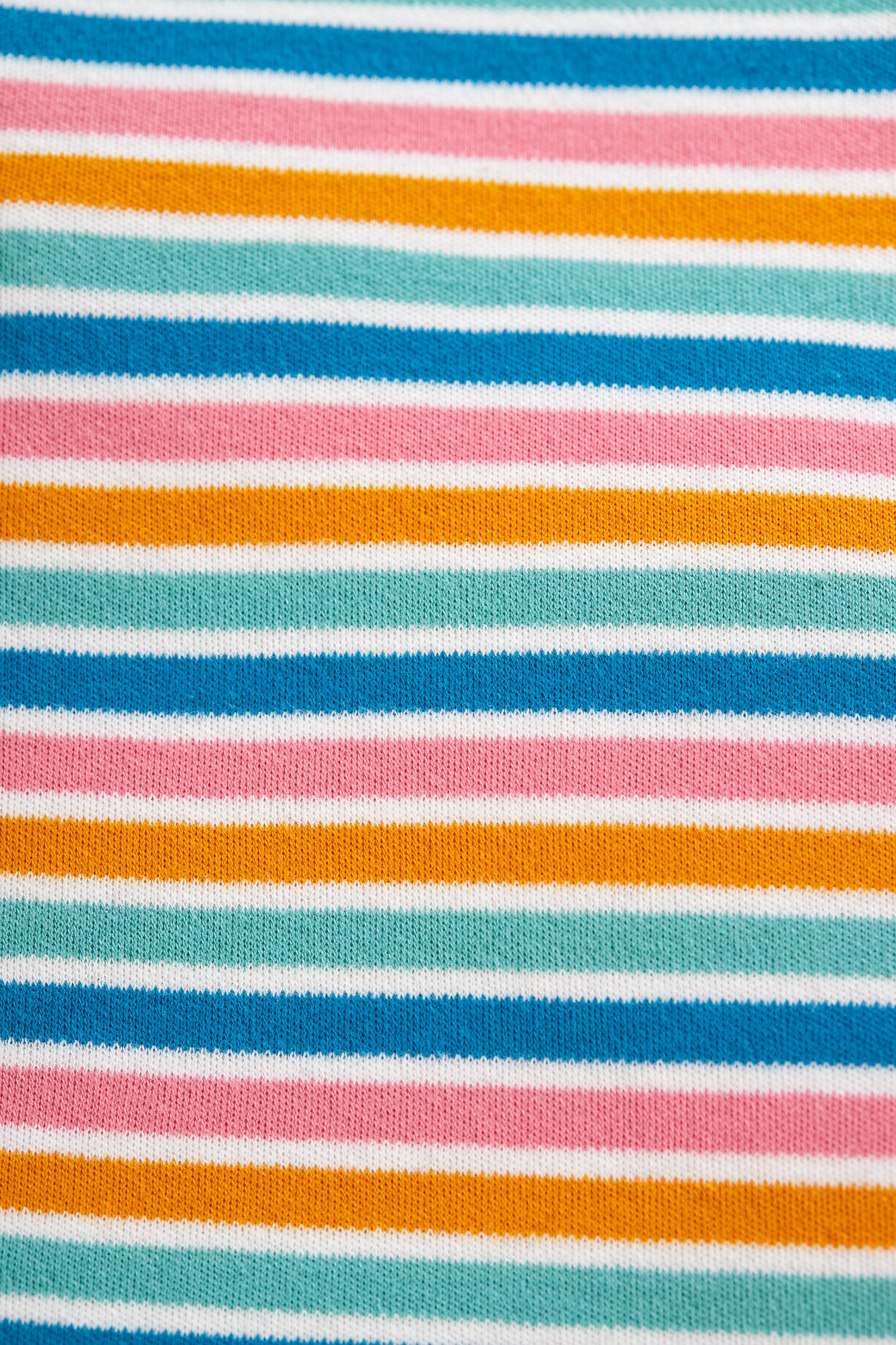 Natures Rainbow Stripe | Betty Body | Long Sleeve Baby Bodysuit | GOTS Organic Cotton