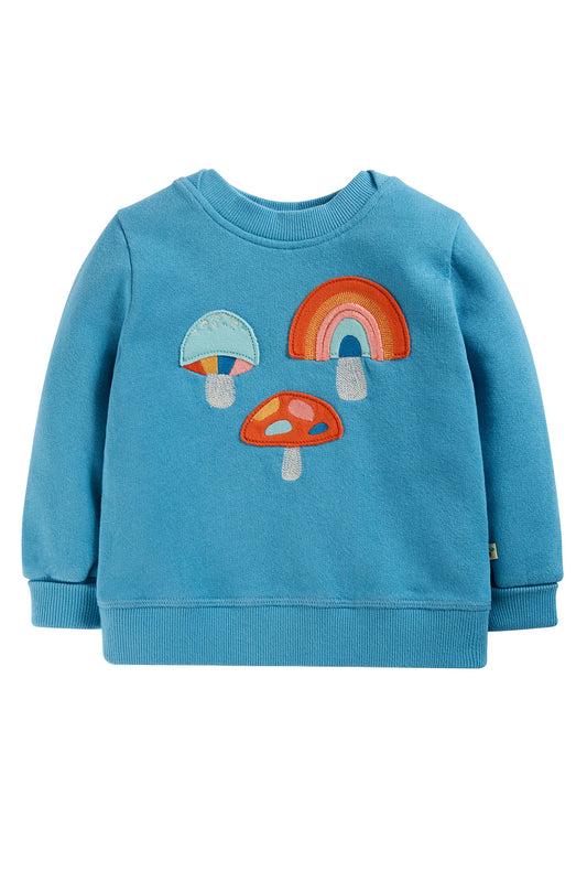 Tor Blue / Mushrooms | Switch Easy On Jumper | Long Sleeve Top | GOTS Organic Cotton