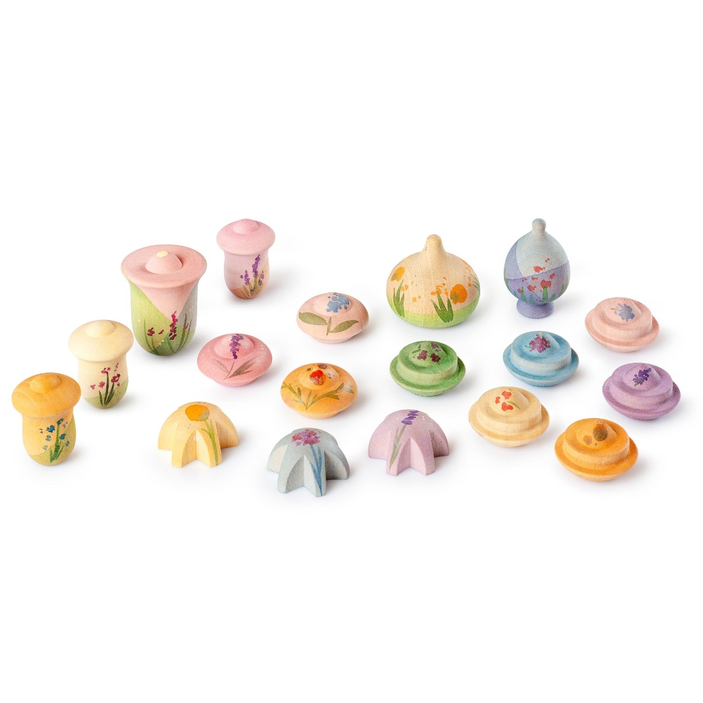 Flower Meadow | Small World Playset | Wooden Toys for Kids | Open-Ended Play