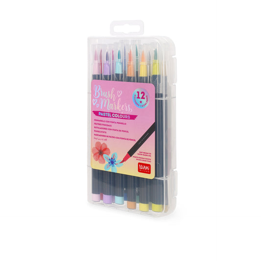 Pastel Colours | Set of 12 Brush Markers | Marker Set
