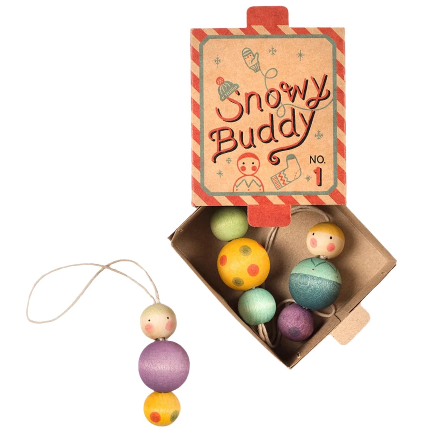 Snowy Buddy | Grapat Ornaments No. 1 | Wooden Home & Seasonal Decorations