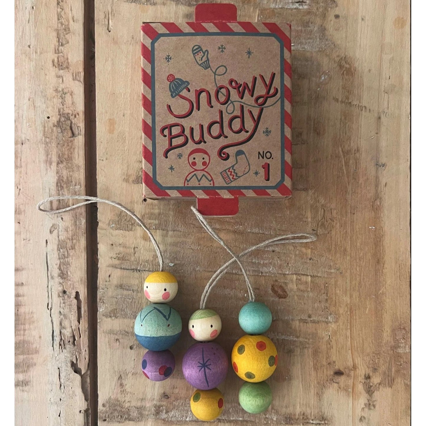 Snowy Buddy | Grapat Ornaments No. 1 | Wooden Home & Seasonal Decorations