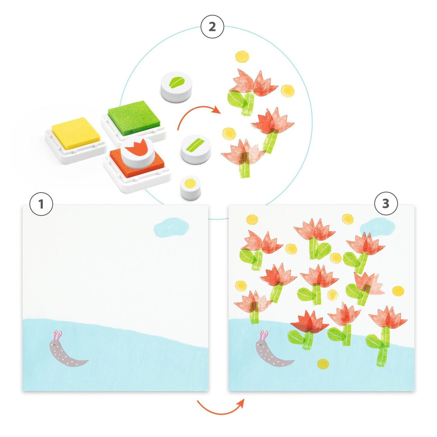 With Flowers | Creativity Stamp Set for Kids