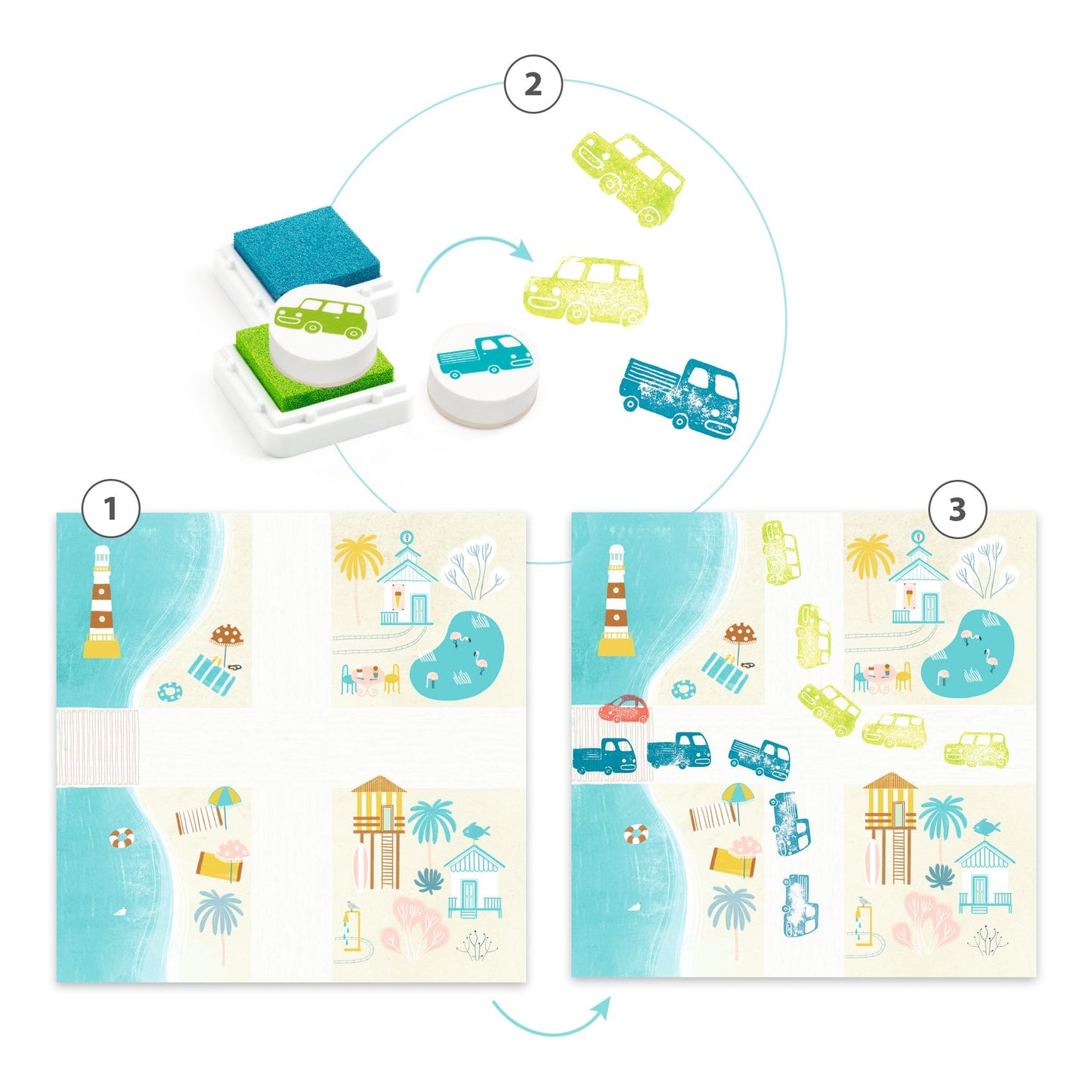 Traffic | Creativity Stamp Set for Kids