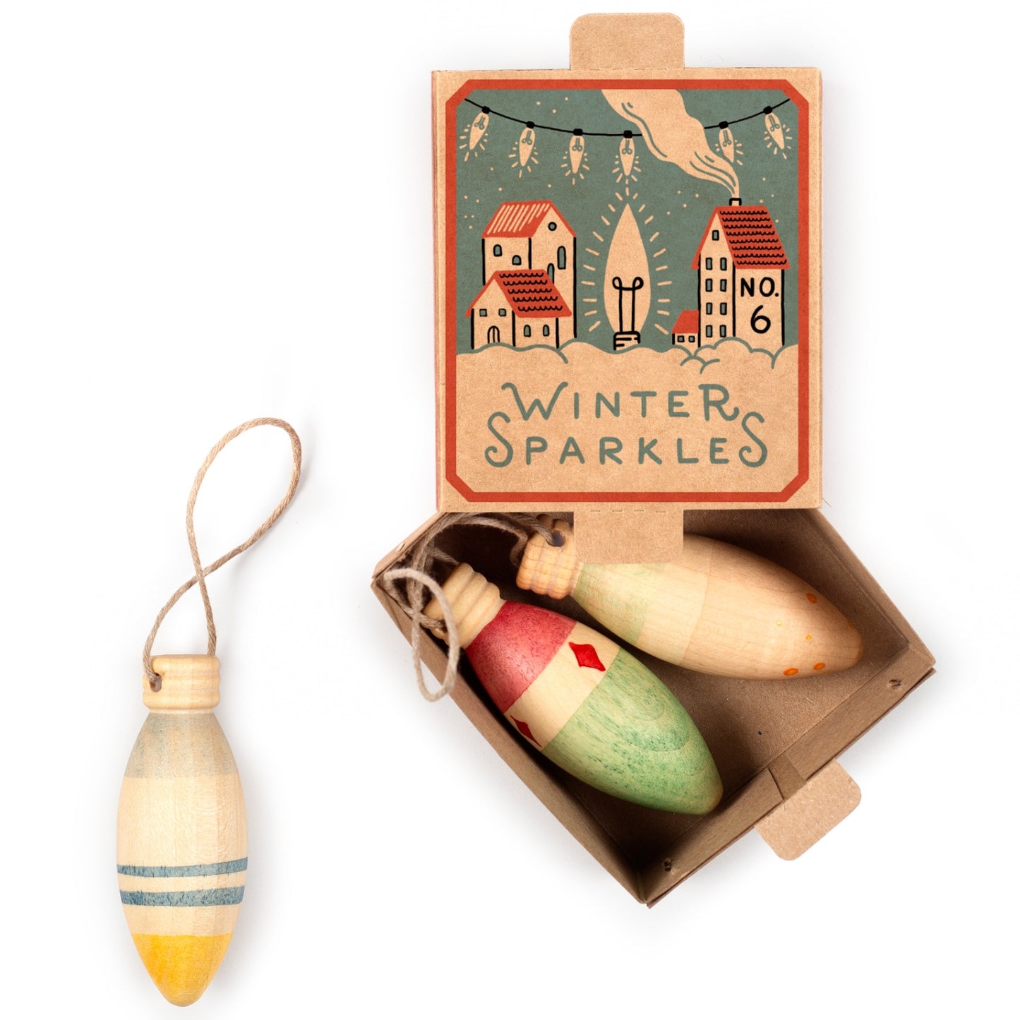 Winter Sparkles | Grapat Ornaments No. 6 | Wooden Home & Seasonal Decorations