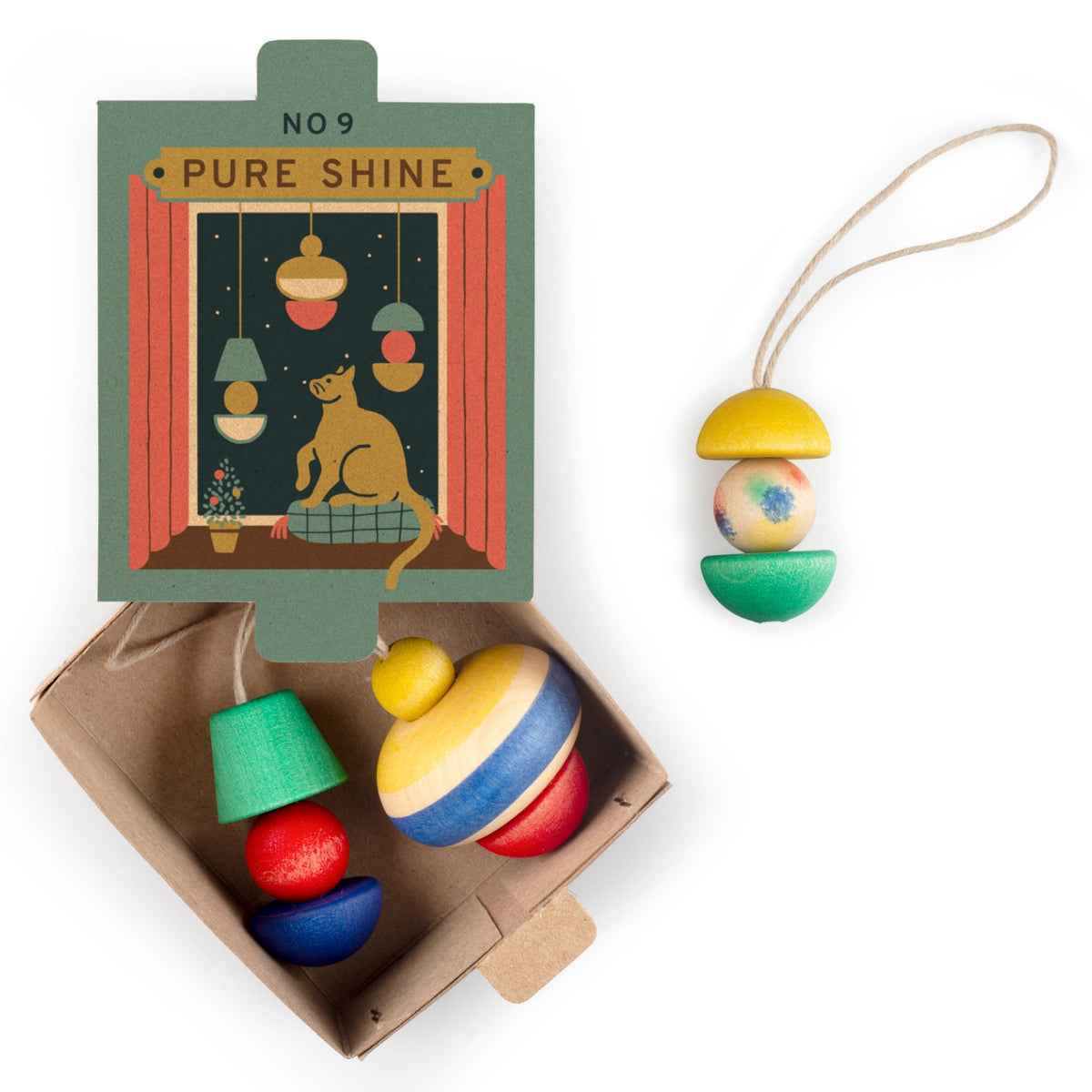 Pure Shine | Grapat Ornaments No. 9 | Wooden Home & Seasonal Decorations