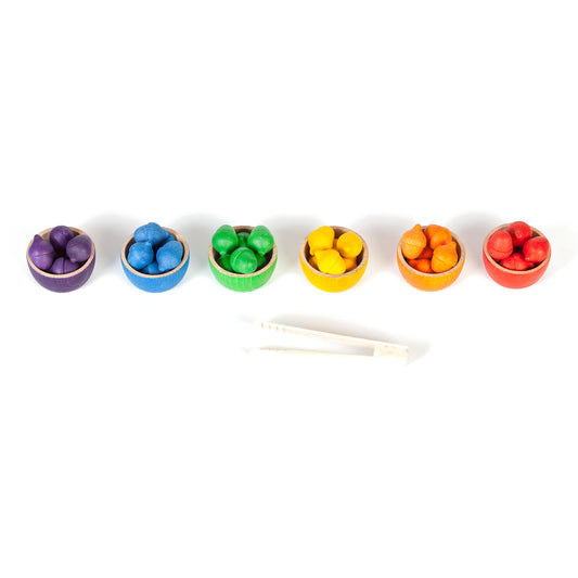 Bowls & Acorns | Wooden Toys for Kids | Open-Ended Play Set