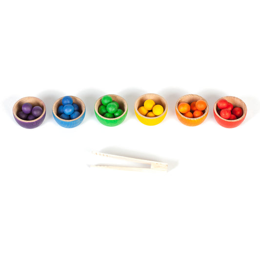 Bowls & Marbles | Wooden Toys for Kids | Open-Ended Play Set