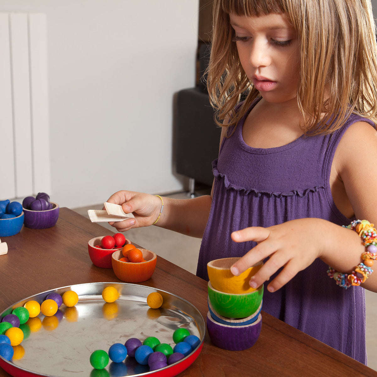 Bowls & Marbles | Wooden Toys for Kids | Open-Ended Play Set