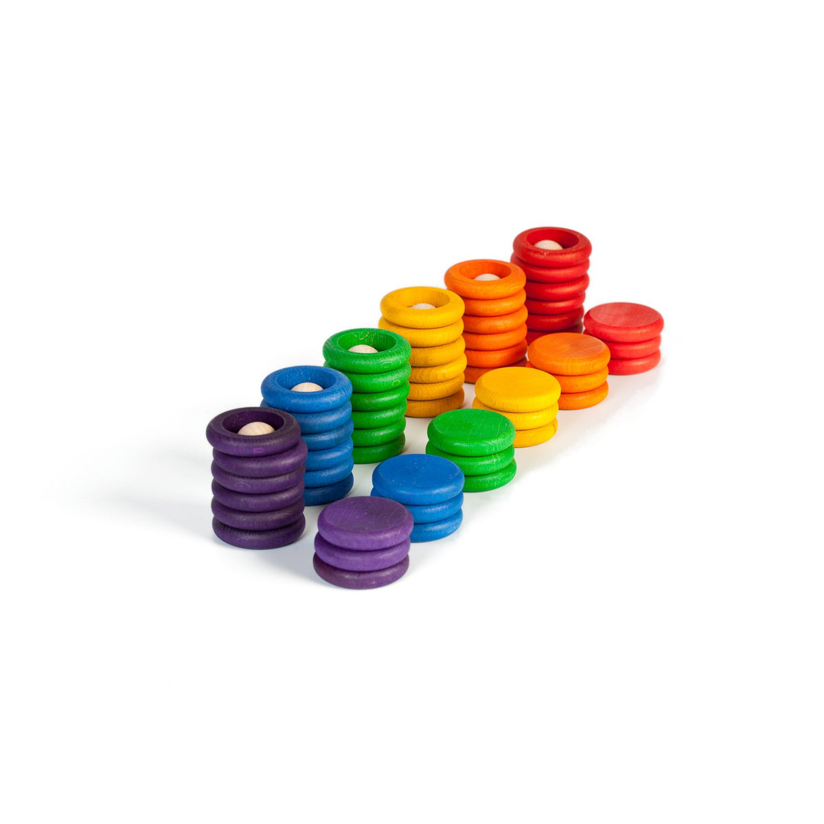 Nins, Rings & Coins | Loose Parts | Wooden Sorting & Stacking Toy