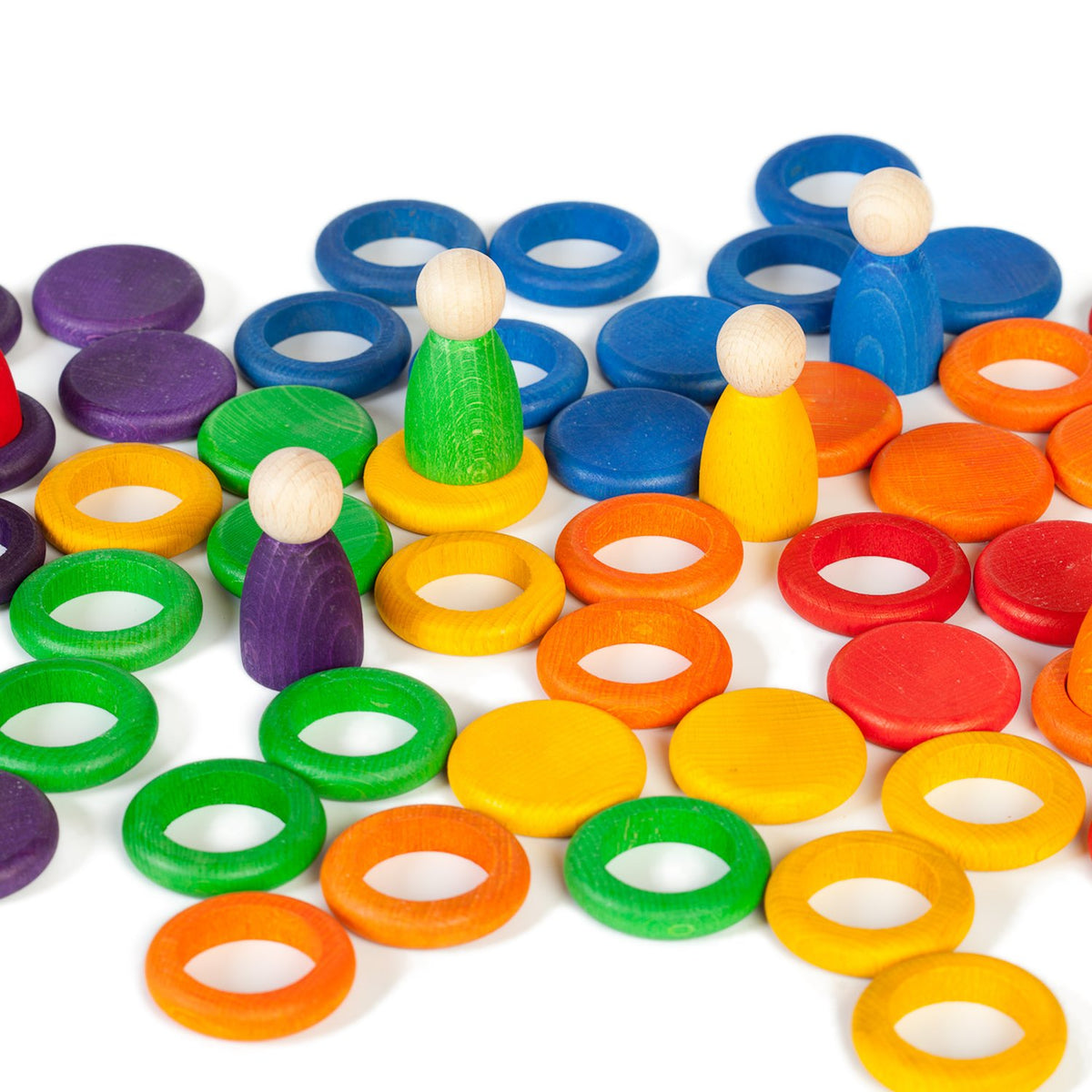 Nins, Rings & Coins | Loose Parts | Wooden Sorting & Stacking Toy