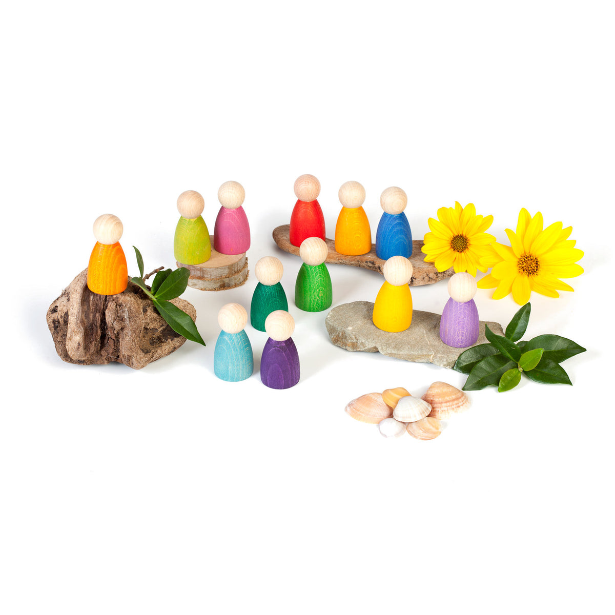 12 Nins® | Wooden Toys for Kids | Open-Ended Play Set