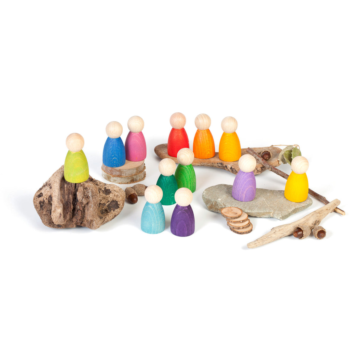 12 Nins® | Wooden Toys for Kids | Open-Ended Play Set