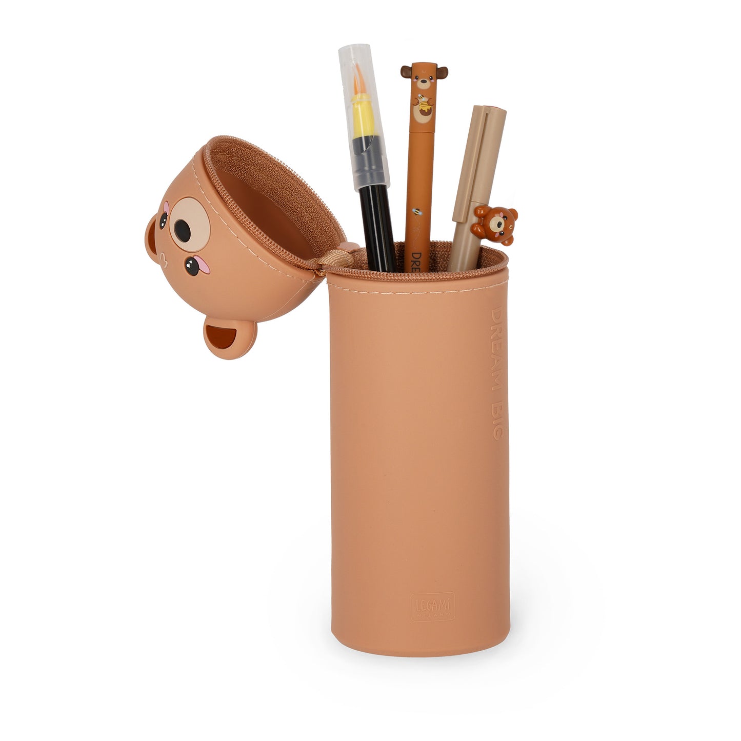 Teddy Bear "Dream Big" | 2-In-1 Silicone Pencil Case
