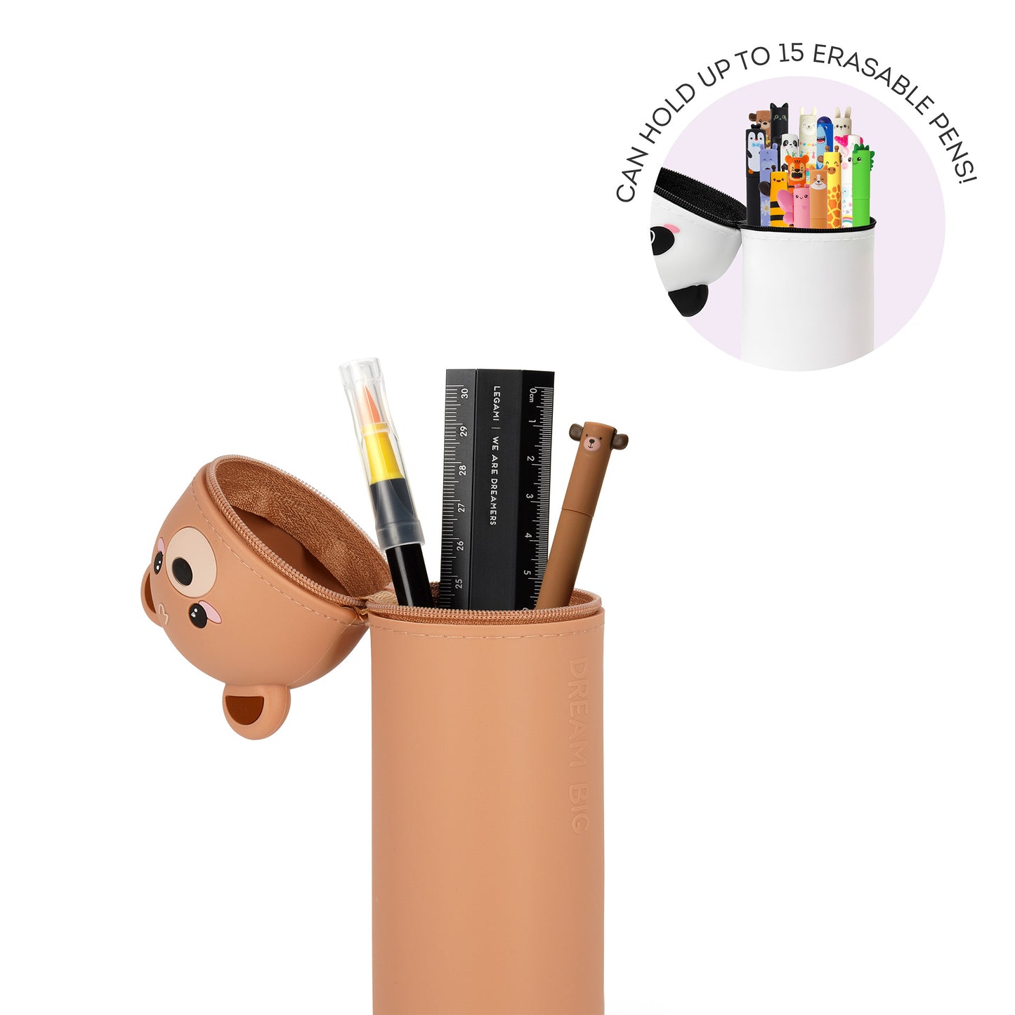 Teddy Bear "Dream Big" | 2-In-1 Silicone Pencil Case
