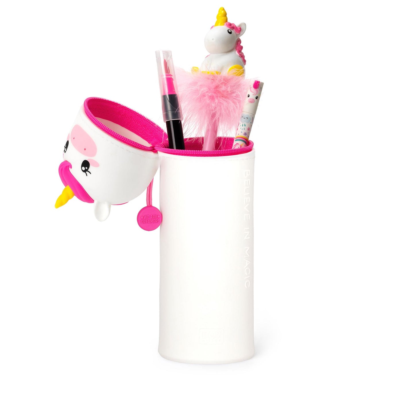 Unicorn "Believe in Magic" | 2-In-1 Silicone Pencil Case
