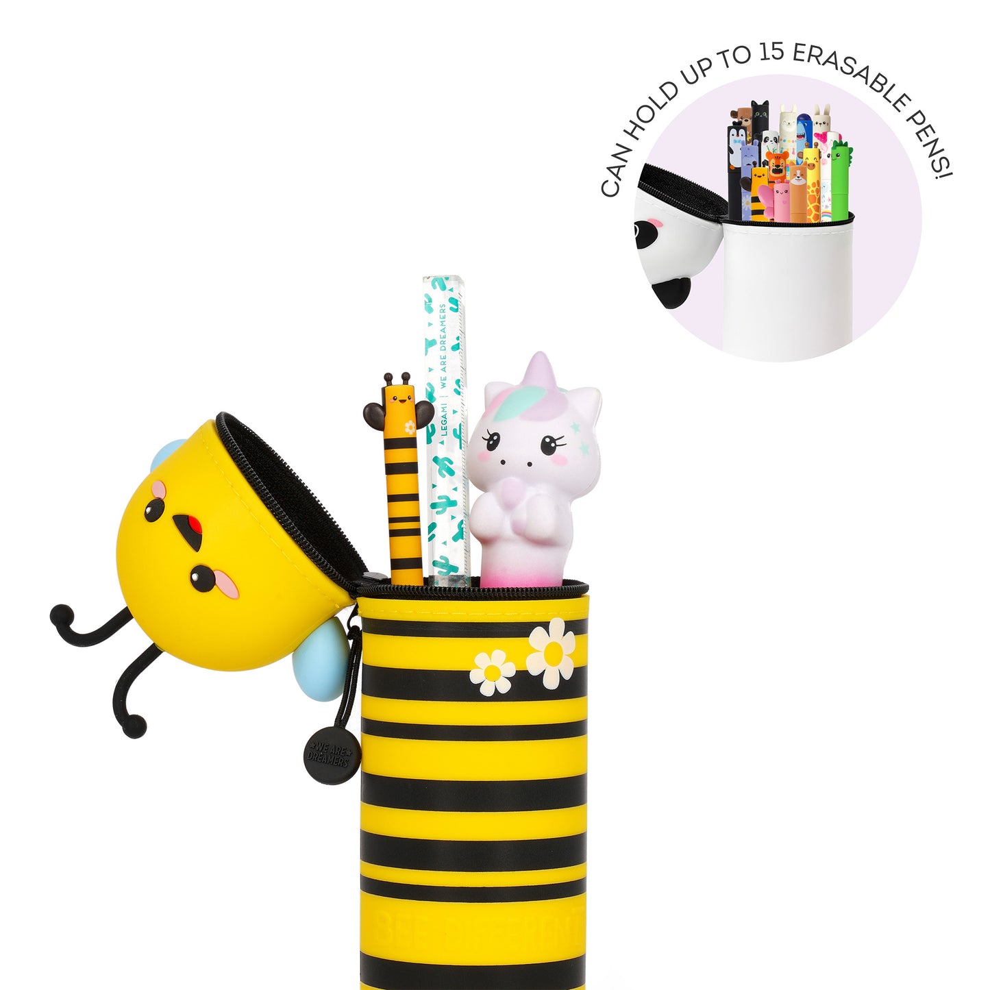 Bee "Bee Different" | 2-In-1 Silicone Pencil Case