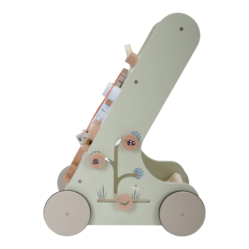 Little Goose Baby Walker | Wooden Push Along Trolley | Wooden Toddler Activity Toy