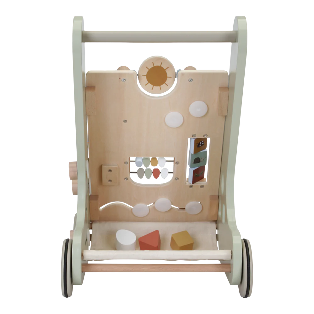 Little Goose Baby Walker | Wooden Push Along Trolley | Wooden Toddler Activity Toy