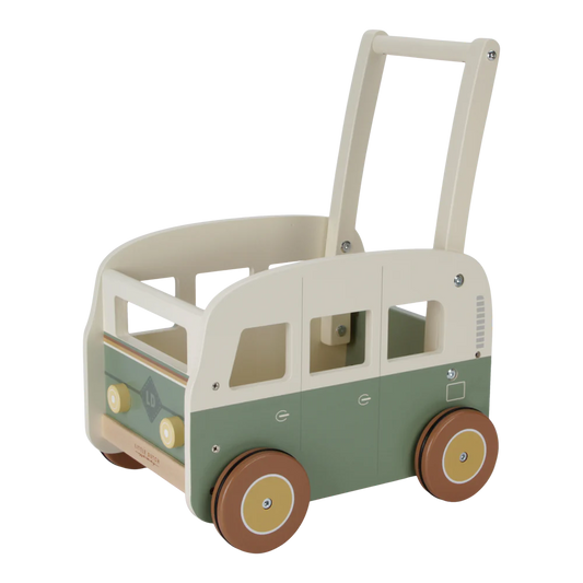 Vintage Wagon Baby Walker | Wooden Push Along Trolley | Wooden Toddler Activity Toy