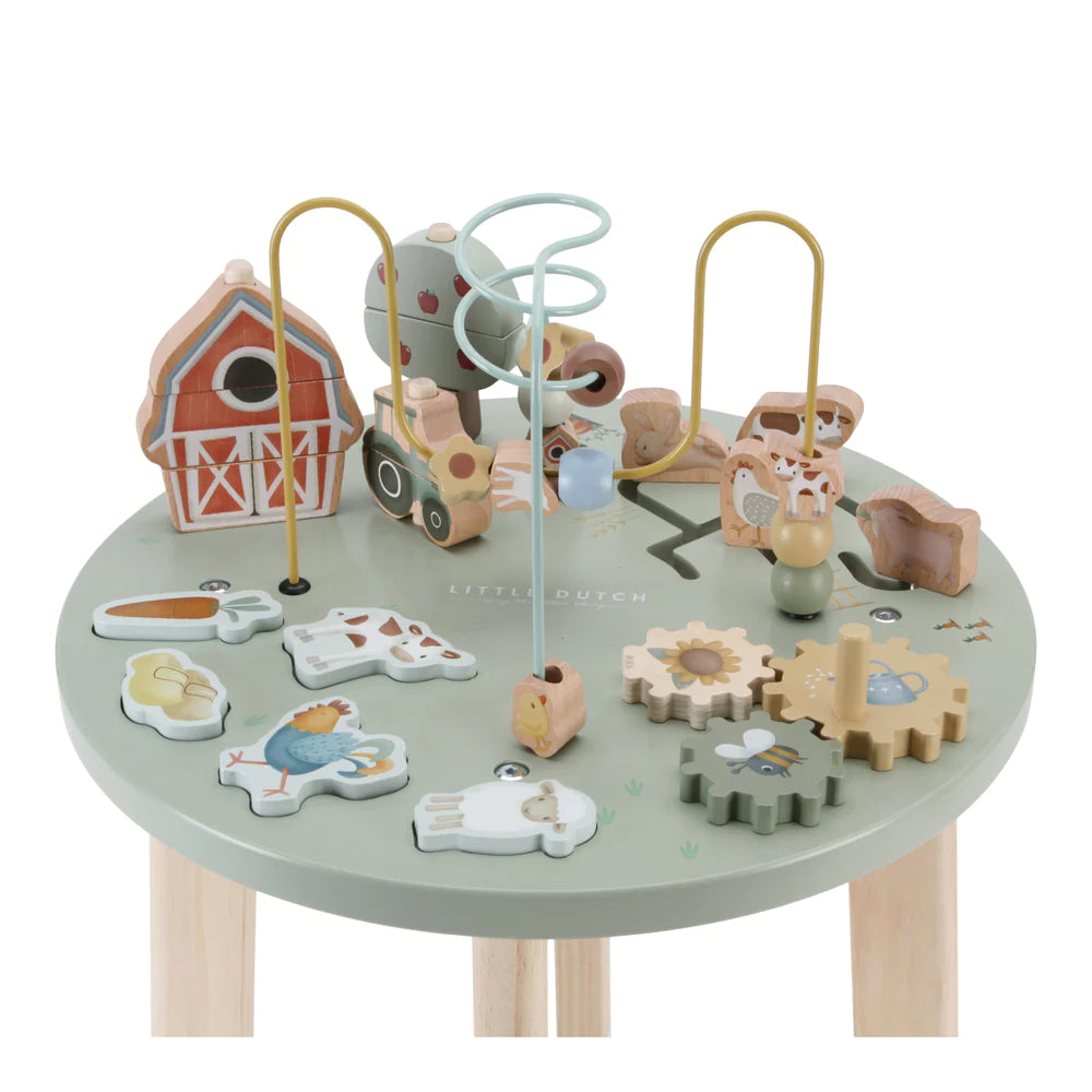 Little Farm Activity Table | Wooden Toddler Activity Toy