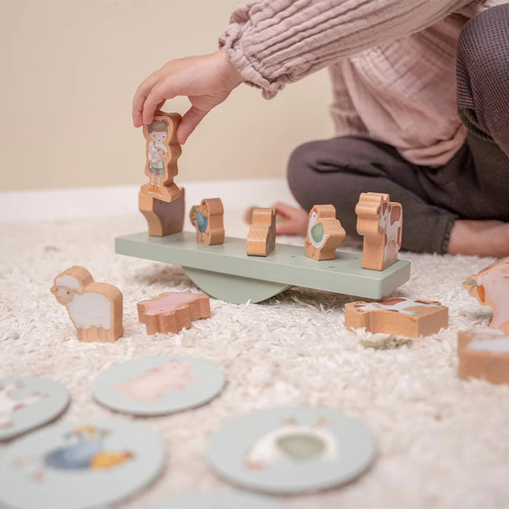 Little Farm Balancing Game | Stacking + Balancing Wooden Toy for Kids