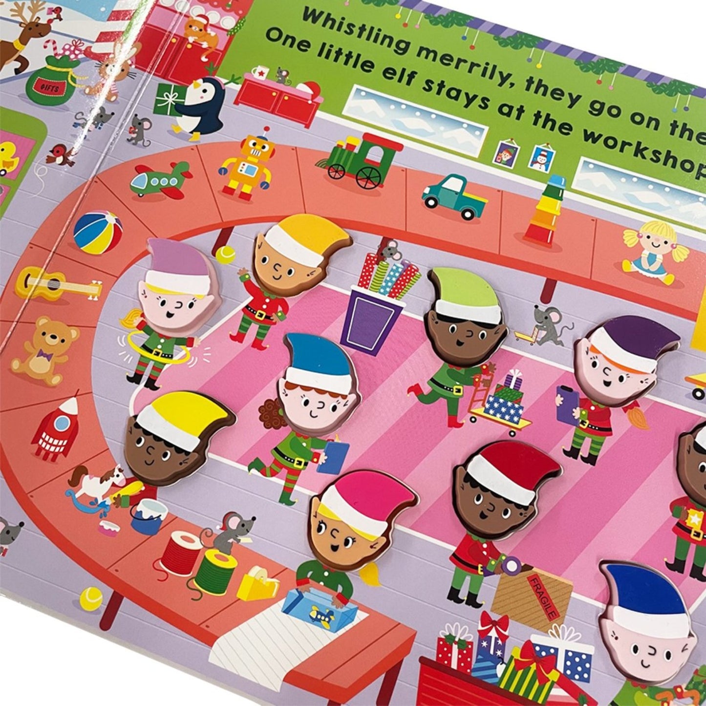 Ten Little Elves - With festive squishy heads! | Interactive Board Book for Toddlers