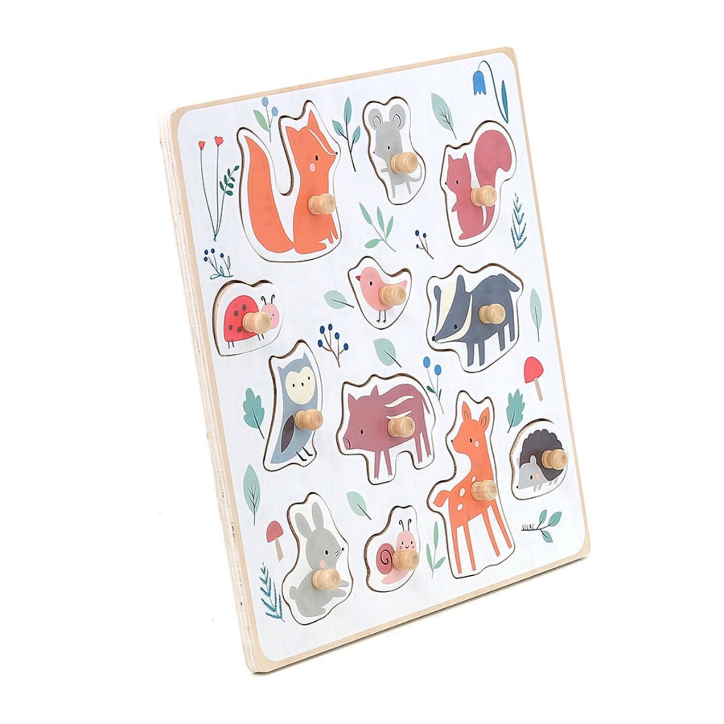 Forest Animals Peg Puzzle | Designed by Sarah Betz | Wooden Toddler Activity Toy