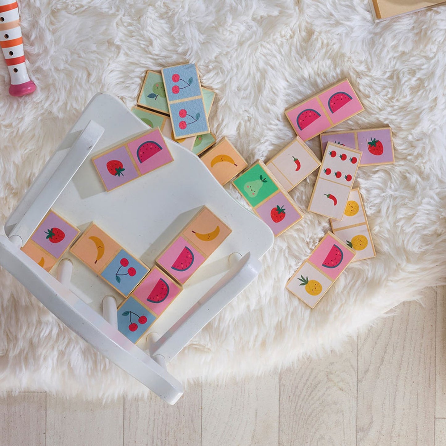 Fruit & Vegetable Dominoes | Designed by Sarah Betz | Educational Wooden Toy