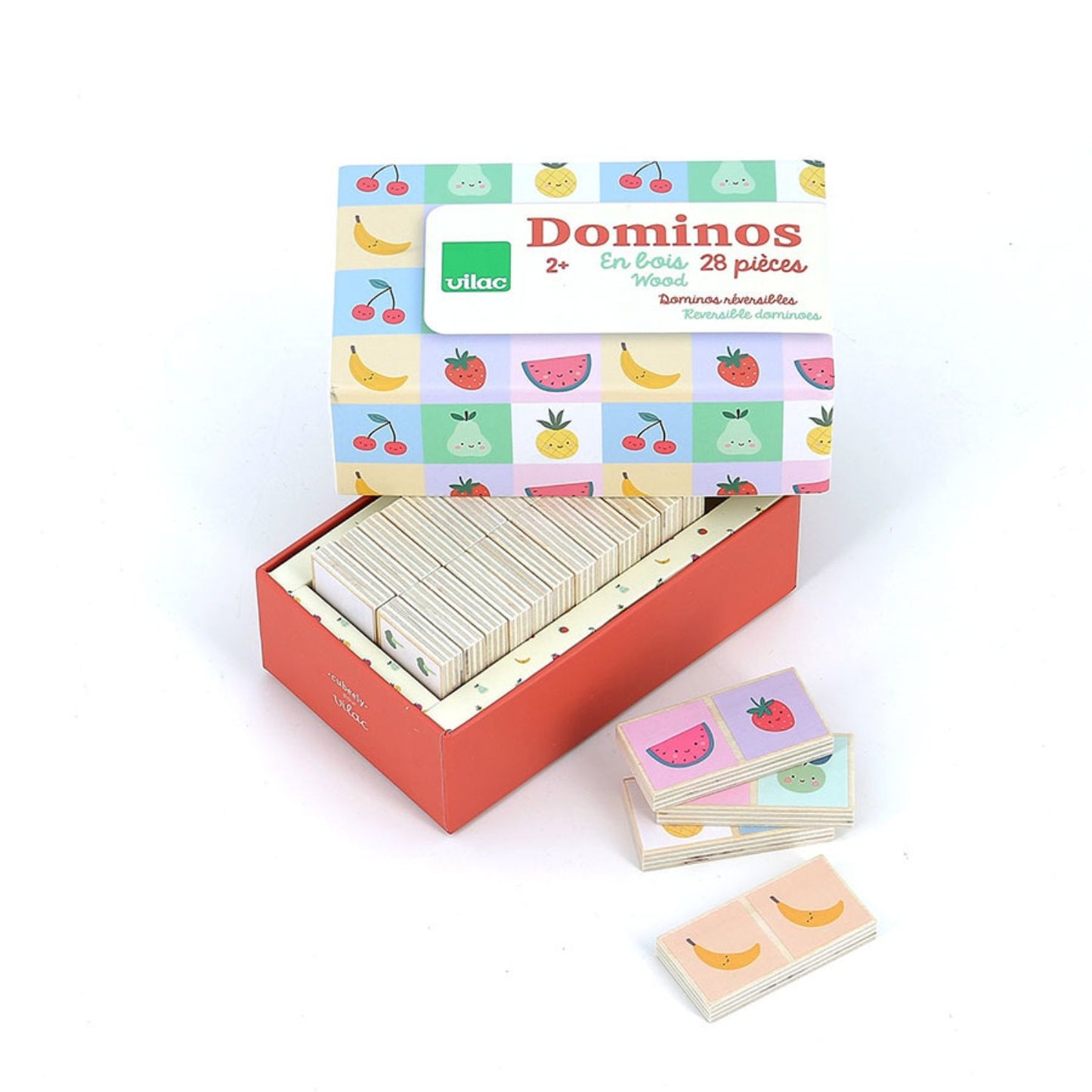 Fruit & Vegetable Dominoes | Designed by Sarah Betz | Educational Wooden Toy