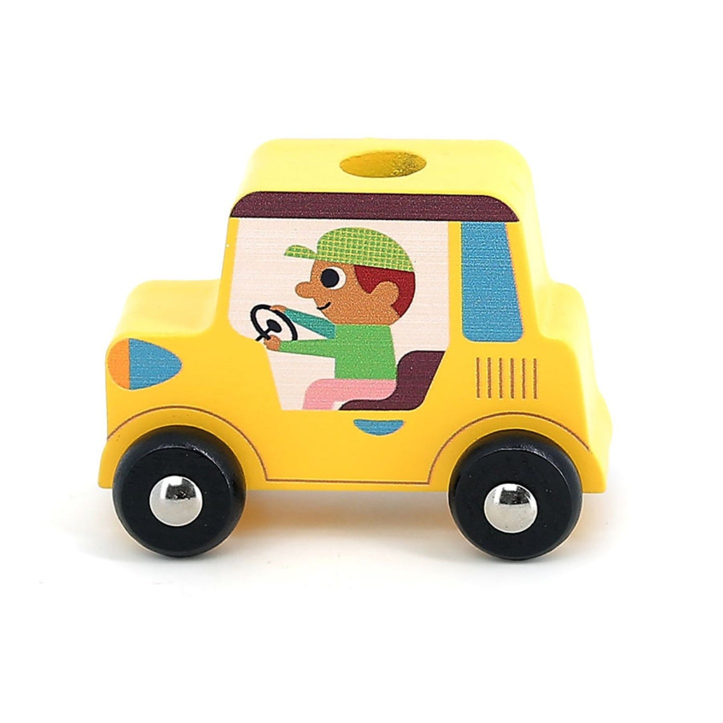 Stacker Car Transporter with 4 Cars | Designed by Ingela P. Arrhenius | Wooden Play Toy