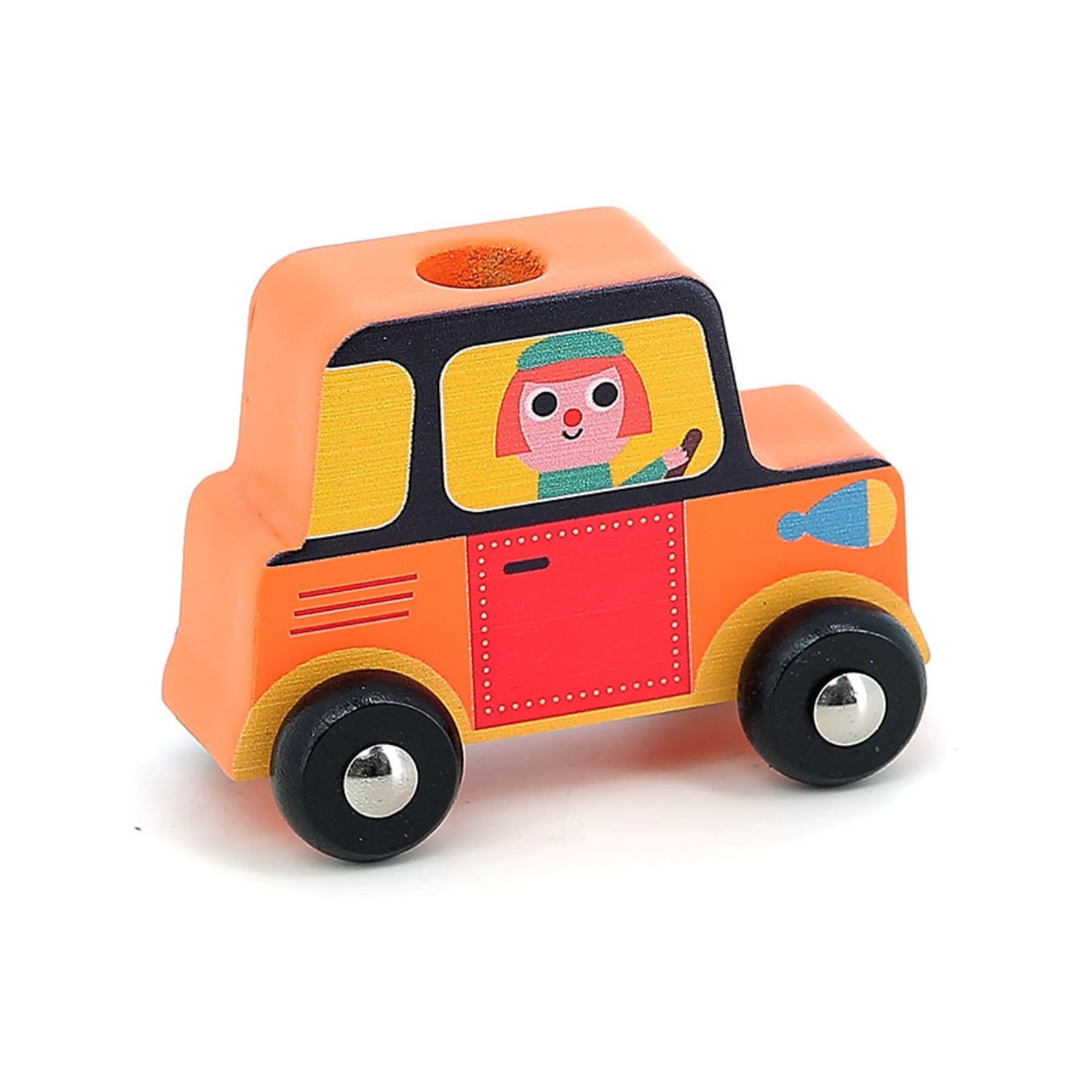 Stacker Car Transporter with 4 Cars | Designed by Ingela P. Arrhenius | Wooden Play Toy
