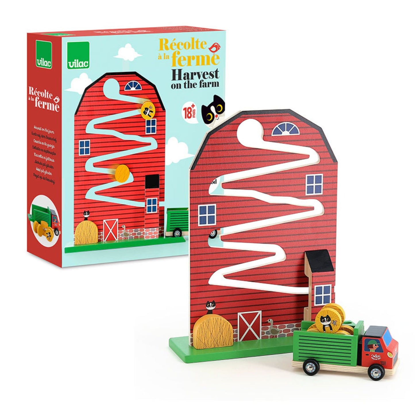 Harvest on the Farm Cascade | Designed by Ingela P. Arrhenius | Wooden Toddler Activity Toy