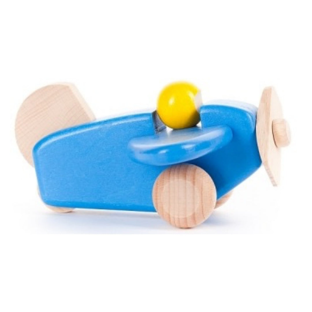 Blue Plane with Pilot | Wooden Activity Toy for Babies & Toddlers