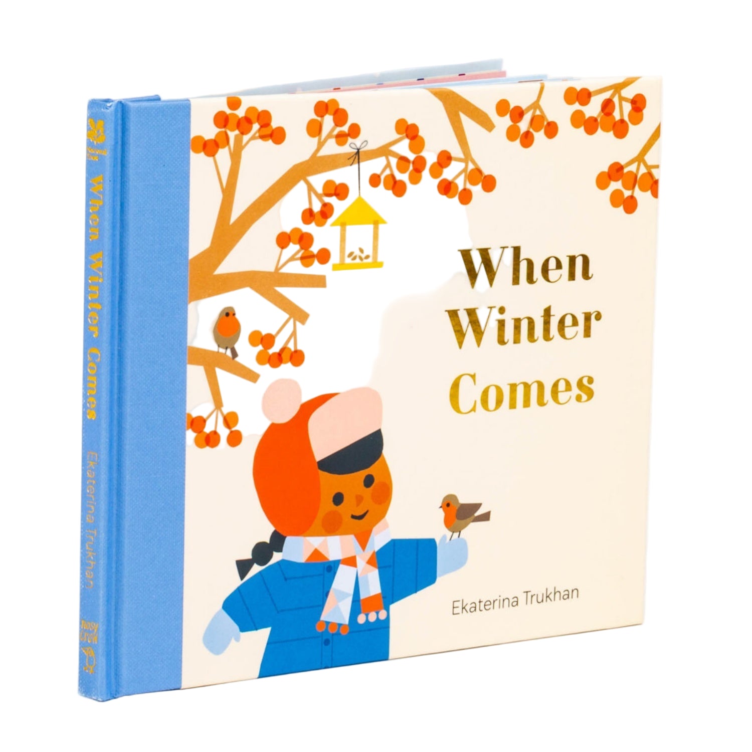 Children's book titled 'When Winter Comes' with a winter-themed cover illustration.