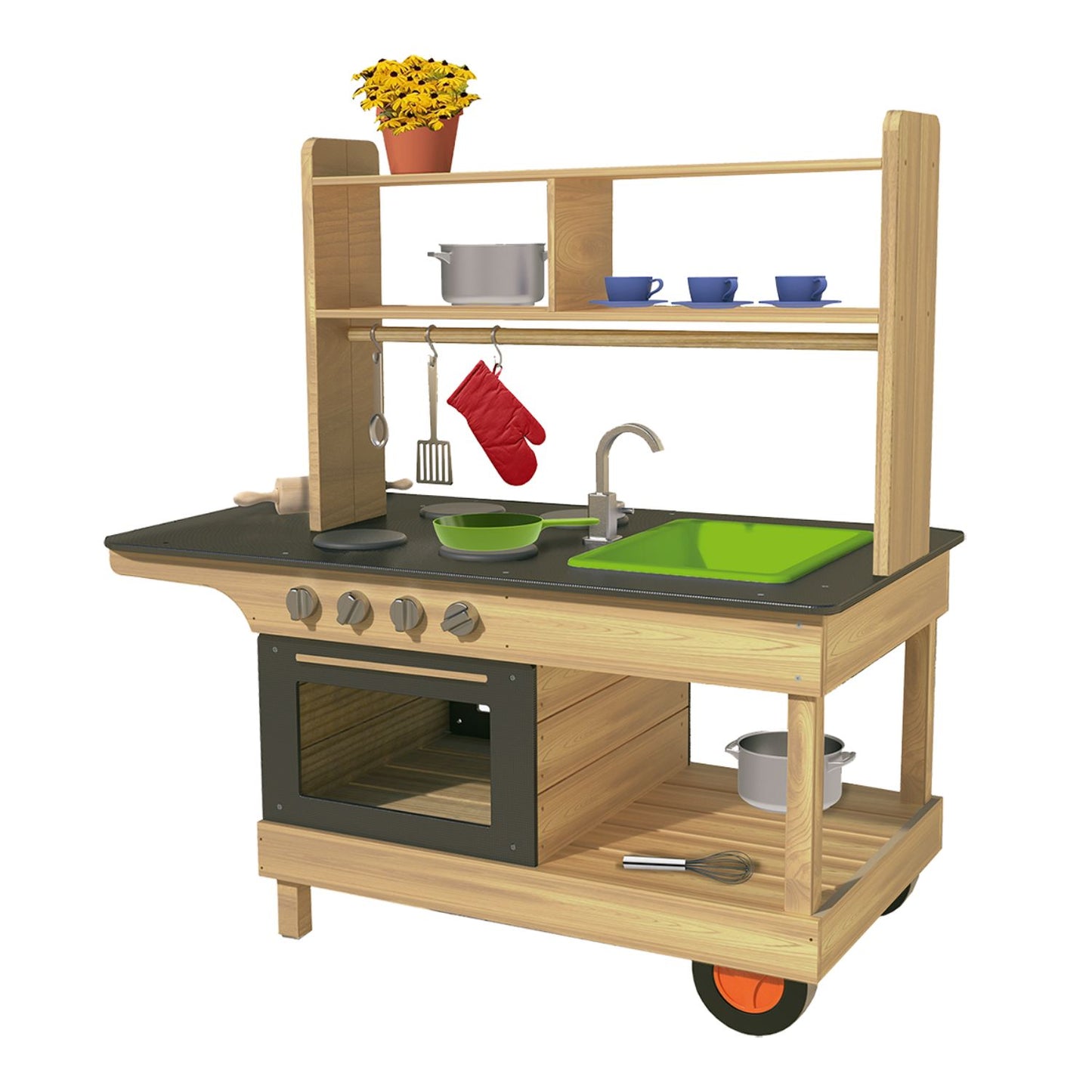 Mobile Kitchen | Children's Wooden Mud Kitchen