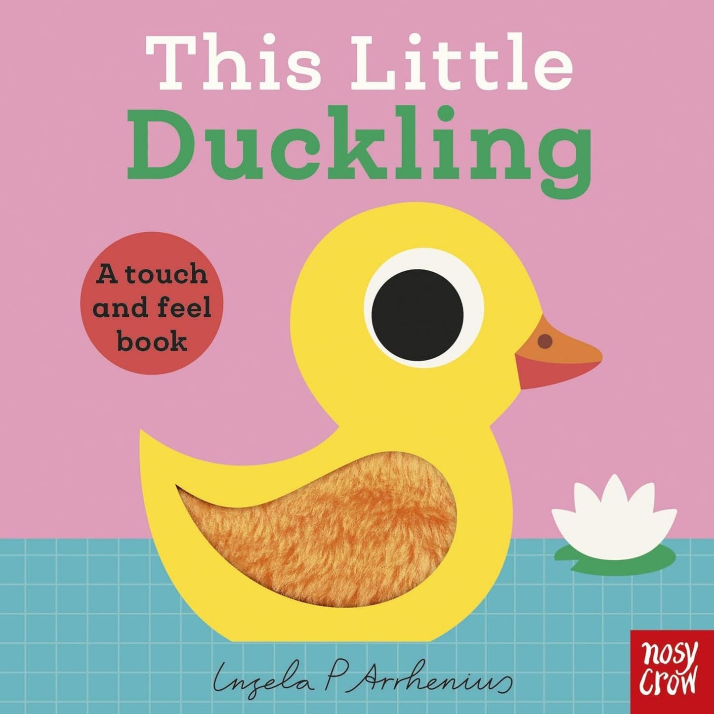 Book cover of 'This Little Duckling' with a yellow duck illustration on a pink and blue background.
