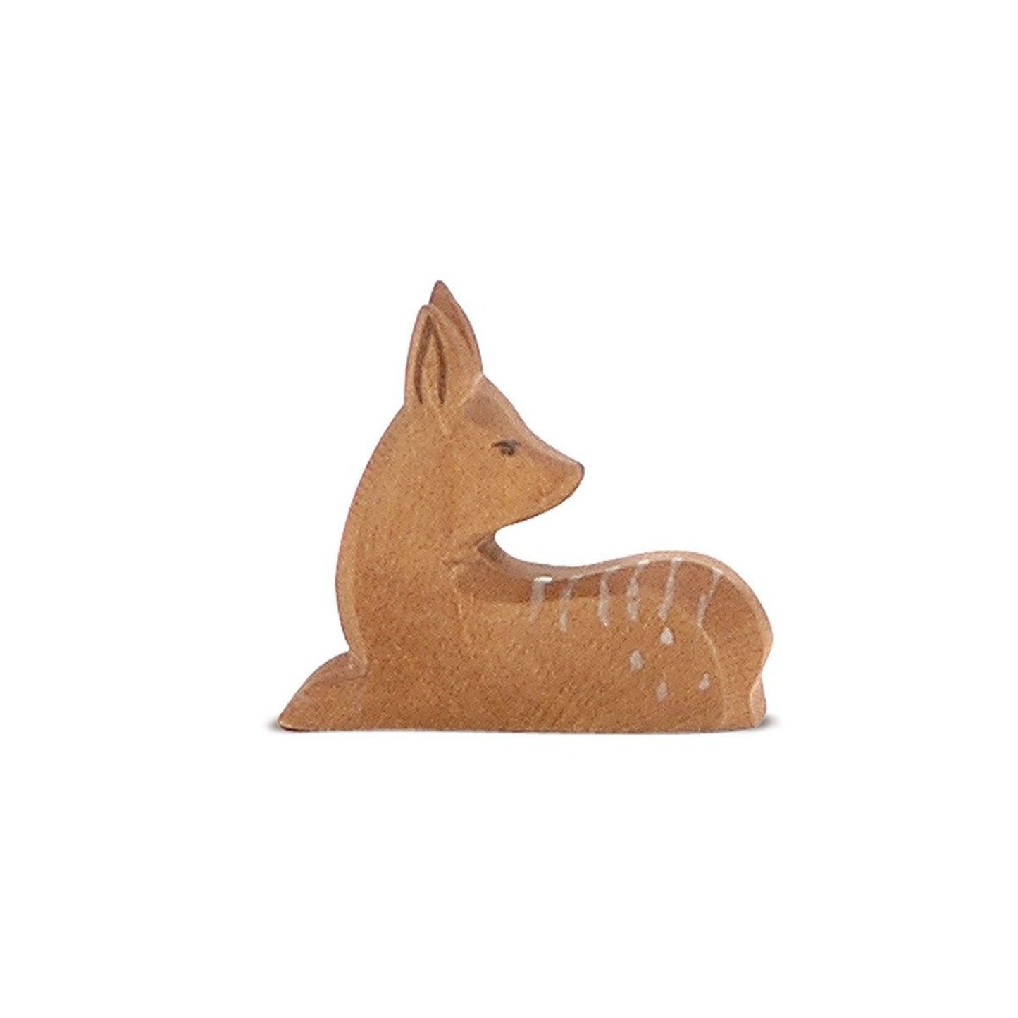 Lying Down Fawn | Woodland Animal Figure | Wooden Toys for Kids