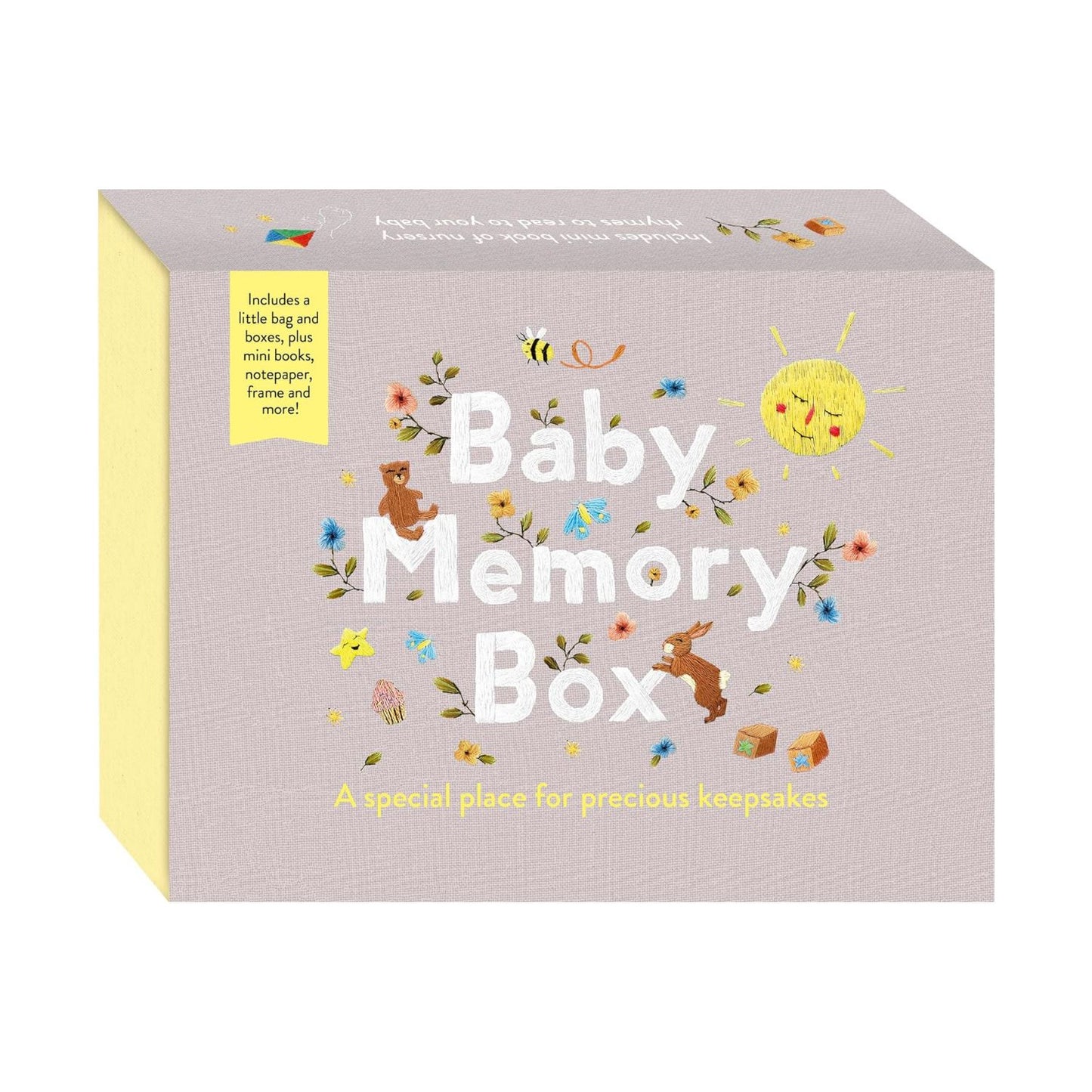Baby Memory Box | A special place for precious keepsakes. Includes a little bag and boxes, plus mini books, notepaper, frame and more!