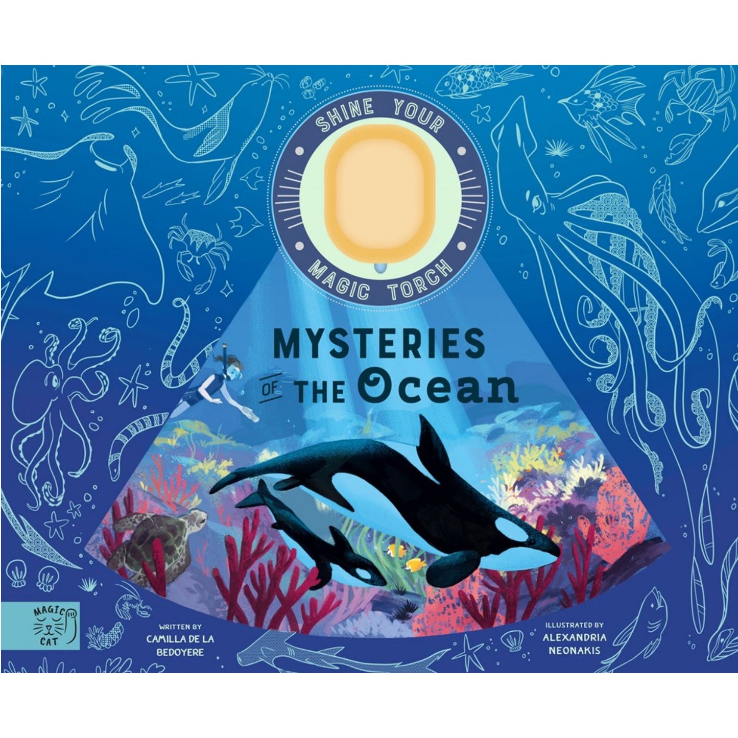 Mysteries of the Ocean: Includes Magic Torch Which Illuminates More Than 50 Marine Animals | Children's Book on Sea Life