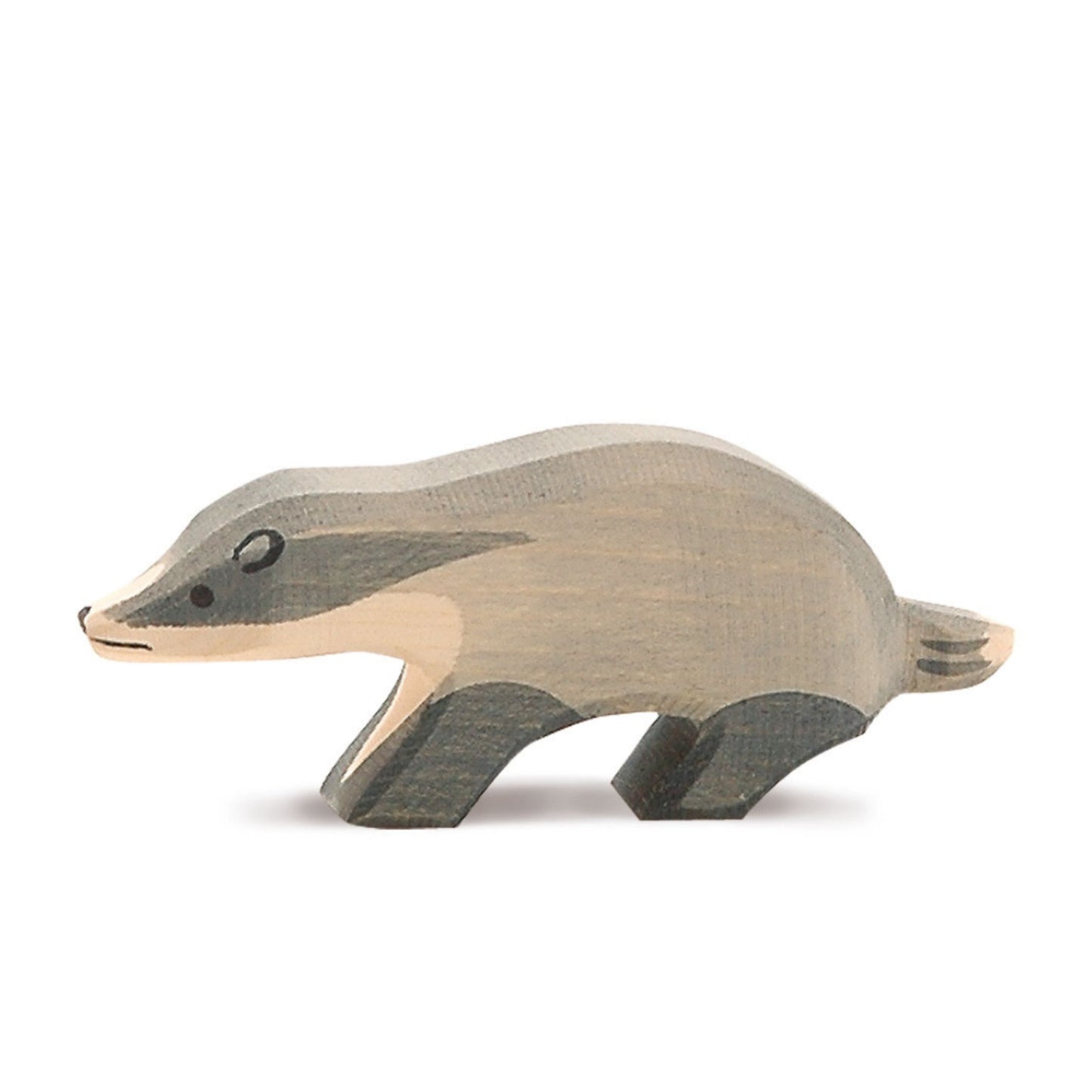 Badger with Straight Head | Woodland Animal Figure | Wooden Toys for Kids